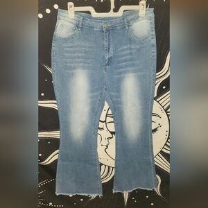 Light Wash Faded Blue Jeans